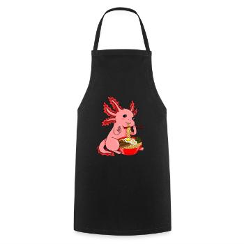 Axolotl Cadeau Axolotl Costume Ramen Nouilles - Tablier de cuisine - noir - Devant - AI Model Male 185 dark (185cm)
