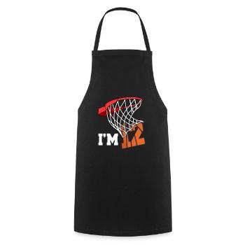 Ich Bin 12 Basketball 12. Geburtstag Basketballer - Kochschürze - Schwarz - Vorne - AI Model Male 185 dark (185cm)