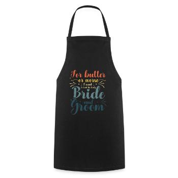 Pour le beurre ou pire, j’aimerais aller au - Tablier de cuisine - noir - Devant - AI Model Male 185 dark (185cm)
