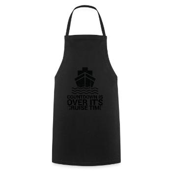 The countdown is over, it's cruise time - Cooking Apron - black - Front - AI Model Male 185 dark (185cm)