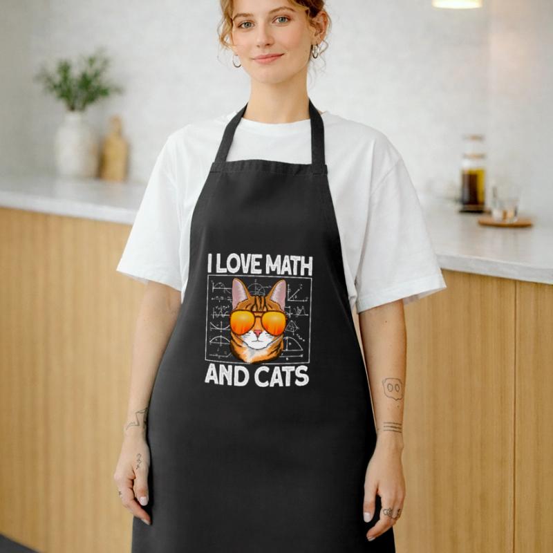 mathematics math teacher cat math arithmetic Cooking Apron