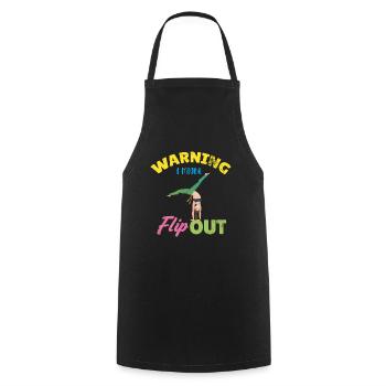 Attention: je pourrais utiliser le design pour les pom-pom girls - Tablier de cuisine - noir - Devant - AI Model Male 185 dark (185cm)