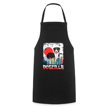 Dogzilla Chien de montagne bernois japonais - Tablier de cuisine - noir - Devant - AI Model Male 185 dark (185cm)