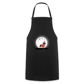 Dackel Weihnachten Geschenk - Kochschürze - Schwarz - Vorne - AI Model Male 185 dark (185cm)