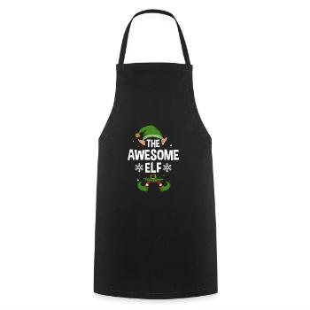 Le groupe familial Awesome Elf Party Matching X-Mas - Tablier de cuisine - noir - Devant - AI Model Male 185 dark (185cm)