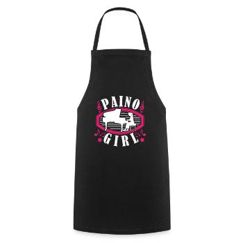 Daughter of Piano Pianist Grand piano Piano Girl - Cooking Apron - black - Front - AI Model Male 185 dark (185cm)