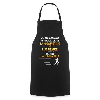 Mathématique. Humour drôle citation prof de Maths - Tablier de cuisine - noir - Devant - AI Model Male 185 dark (185cm)