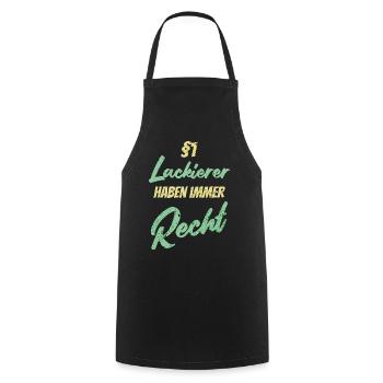§1 Lackierer haben immer Recht - Kochschürze - Schwarz - Vorne - AI Model Male 185 dark (185cm)