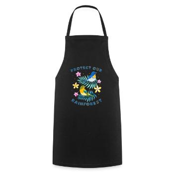 Protect our rainforest - Cooking Apron - black - Front - AI Model Male 185 dark (185cm)