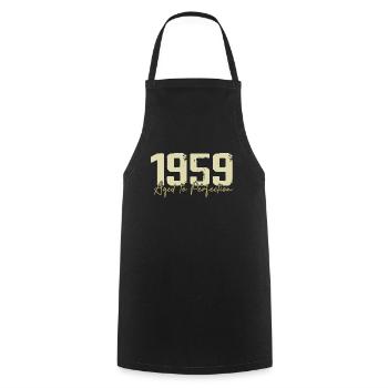 Original 1959 Rétro 1959 Cadeau d’anniversaire 1959 - Tablier de cuisine - noir - Devant - AI Model Male 185 dark (185cm)