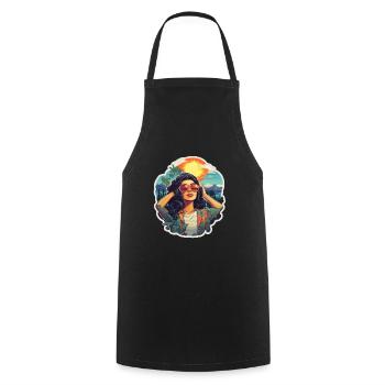 Holidays & Relaxation - Cooking Apron - black - Front - AI Model Male 185 dark (185cm)