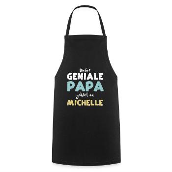 Dieser Geniale Papa Gehört Zu Mi... - Kochschürze - Schwarz - Vorne - AI Model Male 185 dark (185cm)