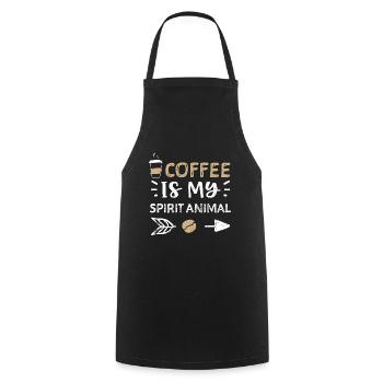 Coffee Is My Spirit Animal - Cooking Apron - black - Front - AI Model Male 185 dark (185cm)