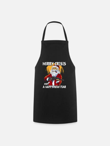 Merry Crisis - Kochschürze - Schwarz