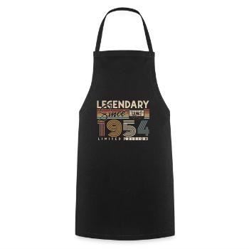 Legendary Since 1954 Vintage Retro Birthday - Cooking Apron - black - Front - AI Model Male 185 dark (185cm)