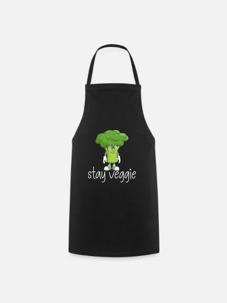 Brokkoli Vegetarisch - Kochschürze - Schwarz