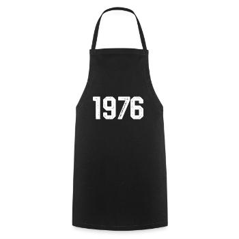 1976 Vintage Born Vintage 1976 Birthday 1976 - Cooking Apron - black - Front - AI Model Male 185 dark (185cm)