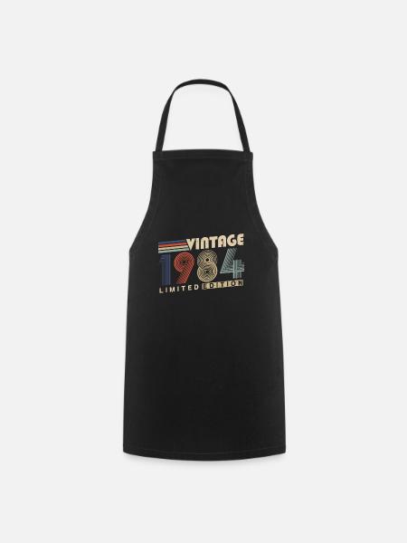 Vintage 1984 Vintage anniversaire rétro cadeau - Tablier de cuisine - noir