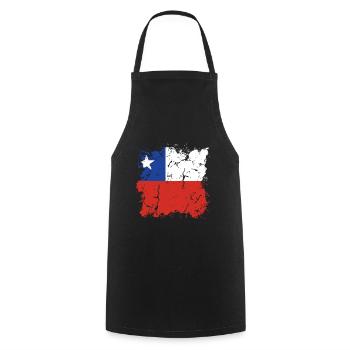 Chili Drapeau Amérique du Sud Drapeau Chili Vintage - Tablier de cuisine - noir - Devant - AI Model Male 185 dark (185cm)