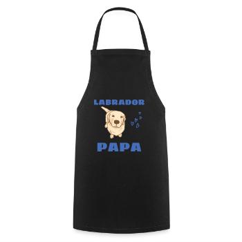 Labrador Papa Dogs Father's Day Gift Labrador - Cooking Apron - black - Front - AI Model Male 185 dark (185cm)