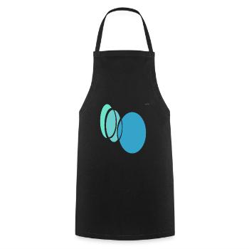 Circles - ellipses #3 - playing with geometry - Cooking Apron - black - Front - AI Model Male 185 dark (185cm)
