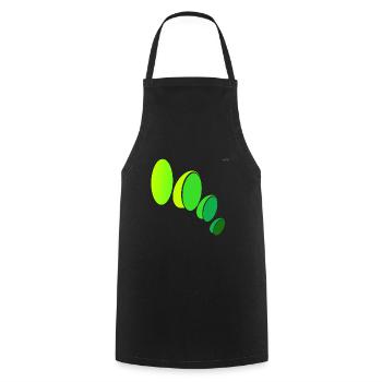 Ellipses #5 - playing with geometry - Cooking Apron - black - Front - AI Model Male 185 dark (185cm)