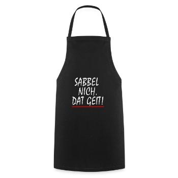 SABBEL NICH. DAT GEIT! - Kochschürze - Schwarz - Vorne - AI Model Male 185 dark (185cm)