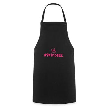 Couronne princesse hashtag rose - Tablier de cuisine - noir - Devant - AI Model Male 185 dark (185cm)