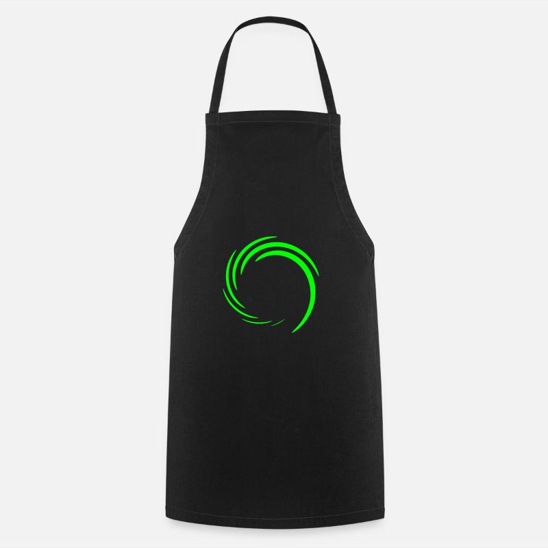 Cercle vert vert - Tablier de cuisine - noir