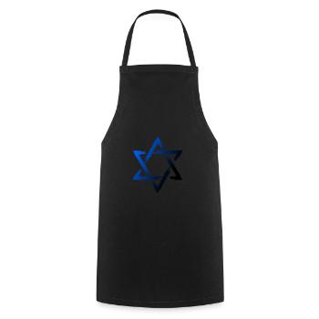 Star of David symbol - Cooking Apron - black - Front - AI Model Male 185 dark (185cm)