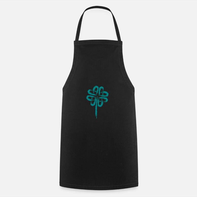 Trèfle symbole Symboles celtiques - Tablier de cuisine - noir