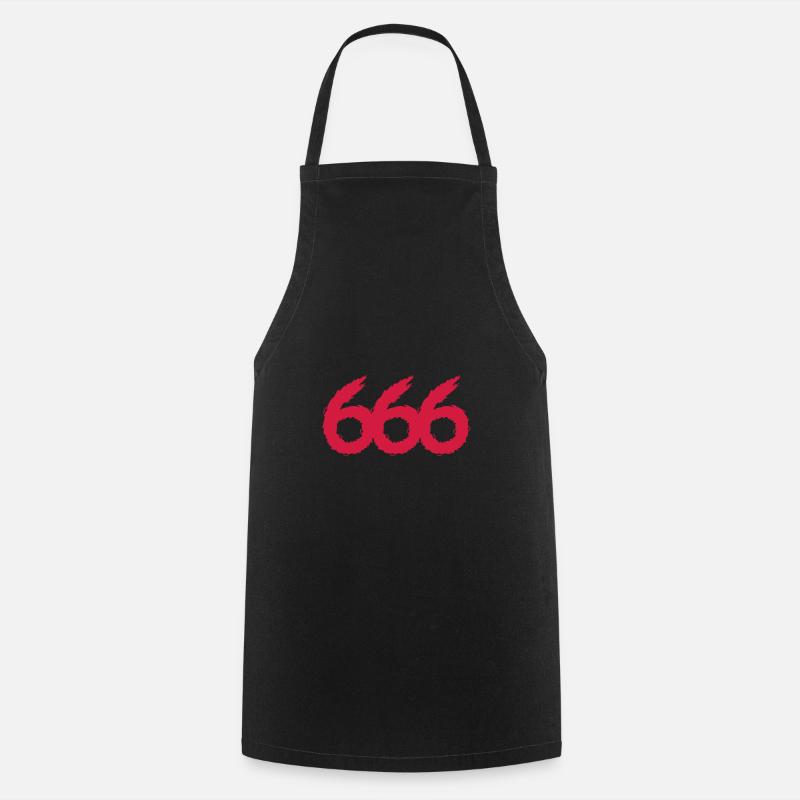 666 number symbol - Cooking Apron - black