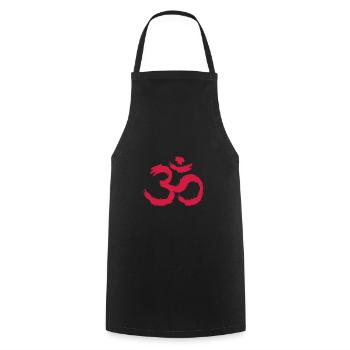 Symbole Om hindouisme - Tablier de cuisine - noir - Devant - AI Model Male 185 dark (185cm)