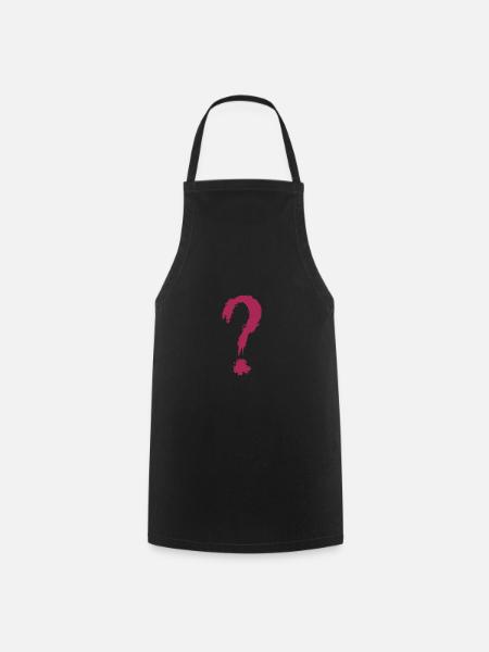 Question mark - Cooking Apron - black