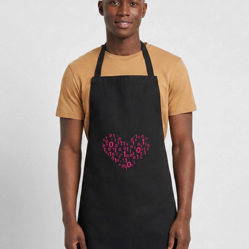 Cadeau de codage de coeur informatique Tablier de cuisine