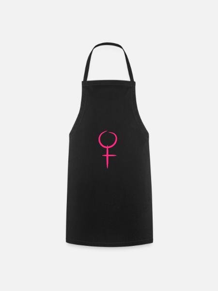 Venus symbol woman girl pink - Cooking Apron - black