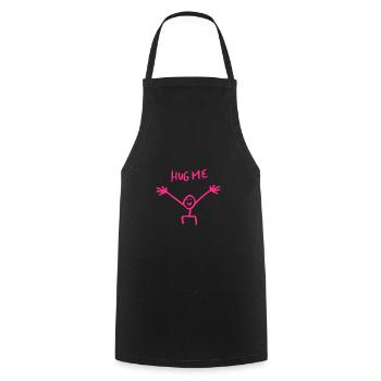 Hug Me Hug Stick Figure Gift - Cooking Apron - black - Front - AI Model Male 185 dark (185cm)