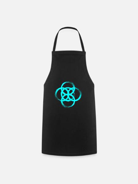 Keltisches Symbol Rad des Seins - Kochschürze - Schwarz