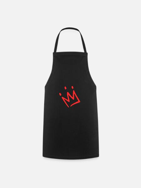 Couronne rouge - Tablier de cuisine - noir