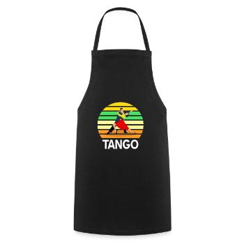 Danse de tango - Tablier de cuisine - noir - Devant - AI Model Male 185 dark (185cm)