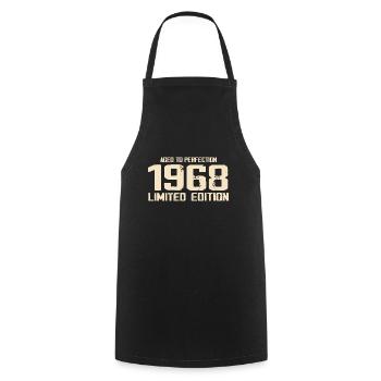 1968 Limited edition 1968 Geburtstag 1968 Retro - Kochschürze - Schwarz - Vorne - AI Model Male 185 dark (185cm)