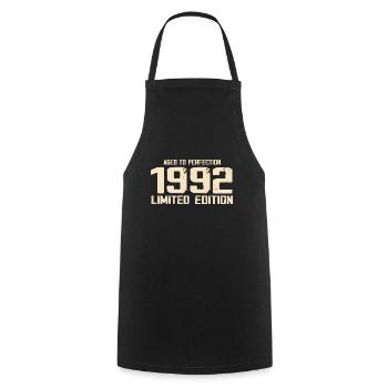 1992 Limited edition 1992 Birthday 1992 Retro - Cooking Apron - black - Front - AI Model Male 185 dark (185cm)