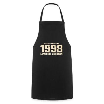 1998 Limited edition 1998 Geburtstag 1998 Retro - Kochschürze - Schwarz - Vorne - AI Model Male 185 dark (185cm)