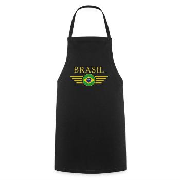Ich liebe Brasilien, Eleganz Stil Design T-Shirt - Kochschürze - Schwarz - Vorne - AI Model Male 185 dark (185cm)