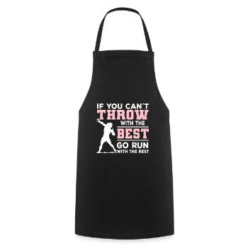Shot Put Women | Shot Putter Sports Gifts - Cooking Apron - black - Front - AI Model Male 185 dark (185cm)
