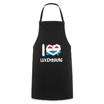 J’aime le Luxembourg / Ich Liebe Luxembourg Land - Tablier de cuisine - noir - Devant - AI Model Male 185 dark (185cm)