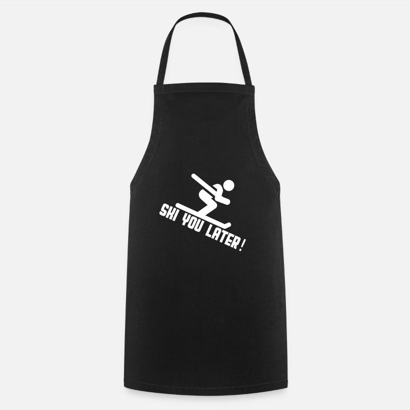 Ski you later - Cooking Apron - black