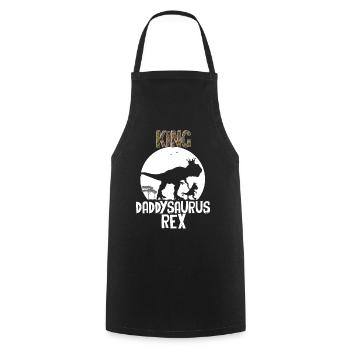 King Daddysaurus Rex - Cooking Apron - black - Front - AI Model Male 185 dark (185cm)