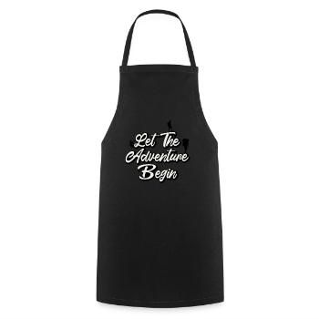 Adventure awaits - Cooking Apron - black - Front - AI Model Male 185 dark (185cm)