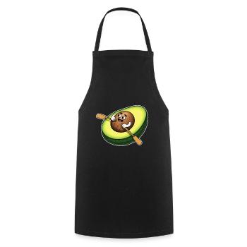 Rudern Avocado - Kochschürze - Schwarz - Vorne - AI Model Male 185 dark (185cm)